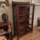 Arts And Crafts Oak Bookcase Display Cabinet