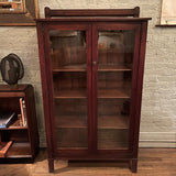 Arts And Crafts Oak Bookcase Display Cabinet