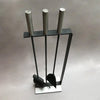 Modernist Chrome Fireplace Tools