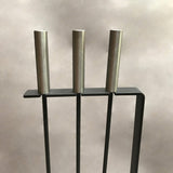 Modernist Chrome Fireplace Tools
