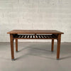 Industrial Quarter Sawn Oak School Library Table Desk
