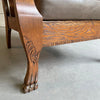 Craftsman Oak And Leather Recliner Armchair