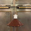 Industrial Brown Enamel Cone Factory Pendant Light