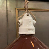 Industrial Brown Enamel Cone Factory Pendant Light