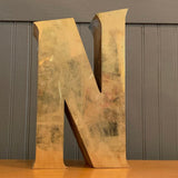 Brass Marquee Letter N