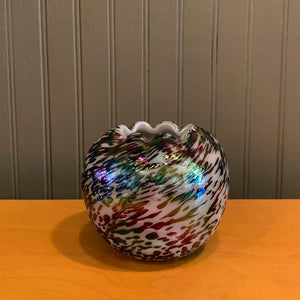 Petite Speckled Hand-Blown Glass Vase
