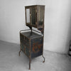 Industrial Brushed Steel Dentist Apothecary Cabinet