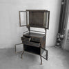 Industrial Brushed Steel Dentist Apothecary Cabinet