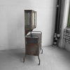 Industrial Brushed Steel Dentist Apothecary Cabinet