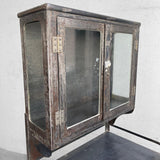 Industrial Brushed Steel Dentist Apothecary Cabinet