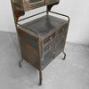 Industrial Brushed Steel Dentist Apothecary Cabinet