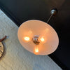Industrial 3 Bulb Milk Glass Disc Pendant Light