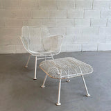 Sculptura Patio Armchair With Ottoman By Russell Woodard