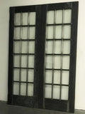 Tall Industrial Brushed Steel and Glass Doors