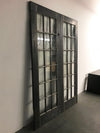 Tall Industrial Brushed Steel and Glass Doors