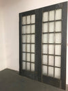 Tall Industrial Brushed Steel and Glass Doors