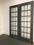 Tall Industrial Brushed Steel and Glass Doors