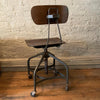Industrial Adjustable Rolling Toledo Drafting Chair