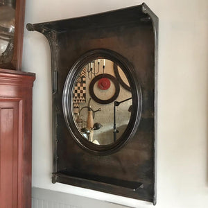 Custom Industrial Entryway Foyer Mirror