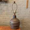Gordon Martz Marshall Studios Swirled Gourd Art Pottery Table Lamp