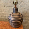 Gordon Martz Marshall Studios Swirled Gourd Art Pottery Table Lamp