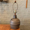 Gordon Martz Marshall Studios Swirled Gourd Art Pottery Table Lamp