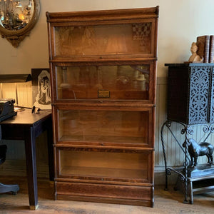 Early 20th Century Oak Barrister Case By Globe Wernicke Co.