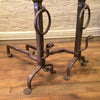 Gothic Wrought Iron Andirons in the Style of Samuel Yellin