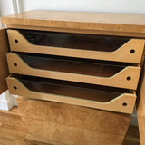 Burl Olive Wood Highboy Dresser