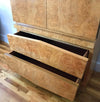 Burl Olive Wood Highboy Dresser