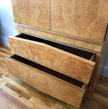 Burl Olive Wood Highboy Dresser