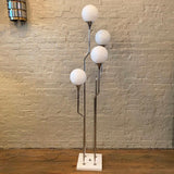 Mid-Century Modern Cascading Multi-Bulb Chrome Floor Lamp