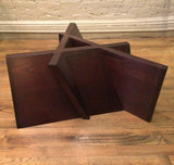 Sculptural Oak And Glass Coffee Table