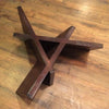 Sculptural Oak And Glass Coffee Table