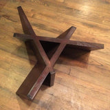 Sculptural Oak And Glass Coffee Table