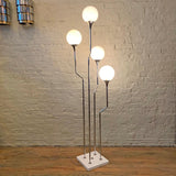 Mid-Century Modern Cascading Multi-Bulb Chrome Floor Lamp