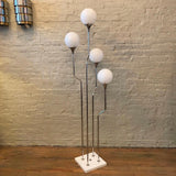 Mid-Century Modern Cascading Multi-Bulb Chrome Floor Lamp