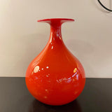 Mid Century Modern Art Glass Vase By Tom Connally, Greenwich Flint Craft
