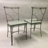 Hollywood Regency Brushed Steel Wire Dining Chairs