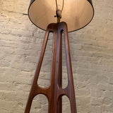 Custom Mid-Century Modern Walnut Butterfly Floor Lamp