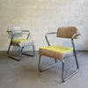 Art Deco Tubular Chrome Armchairs By KEM Weber