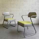 Art Deco Tubular Chrome Armchairs By KEM Weber
