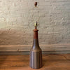 Art Pottery Brown Striped Table Lamp By Gordon Martz For Marshall Studios