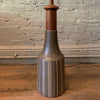 Art Pottery Brown Striped Table Lamp By Gordon Martz For Marshall Studios
