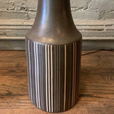 Art Pottery Brown Striped Table Lamp By Gordon Martz For Marshall Studios