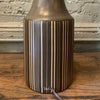 Art Pottery Brown Striped Table Lamp By Gordon Martz For Marshall Studios