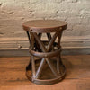 Hollywood Regency Brass Drum Stool Side Table By Sarreid Ltd.