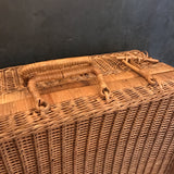 Woven Wicker Suitcase