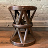 Hollywood Regency Brass Drum Stool Side Table By Sarreid Ltd.