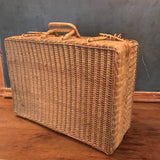 Woven Wicker Suitcase